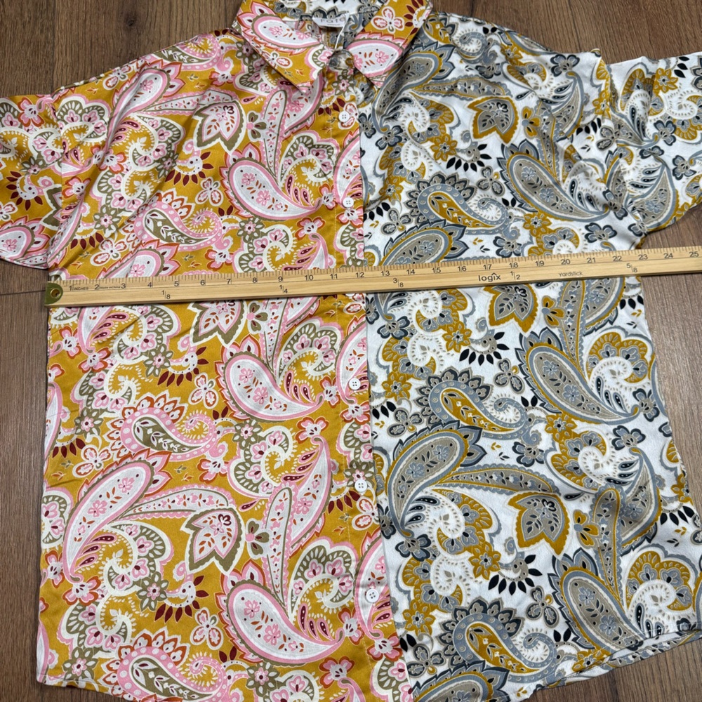 FATE‎  Multicolor button down split - Picture 5 of 6